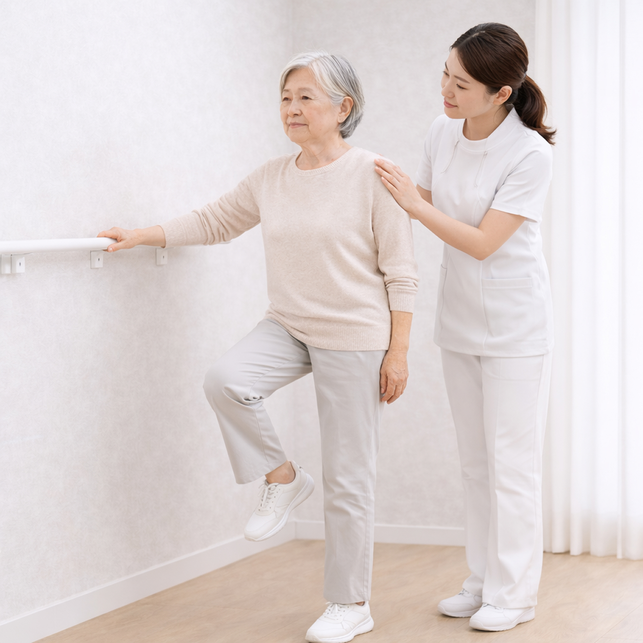 외발서기 균형 훈련 동작